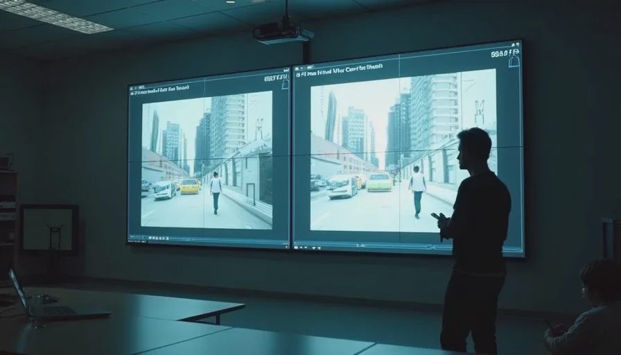 Observation screen comparing subject position shift across video frames.